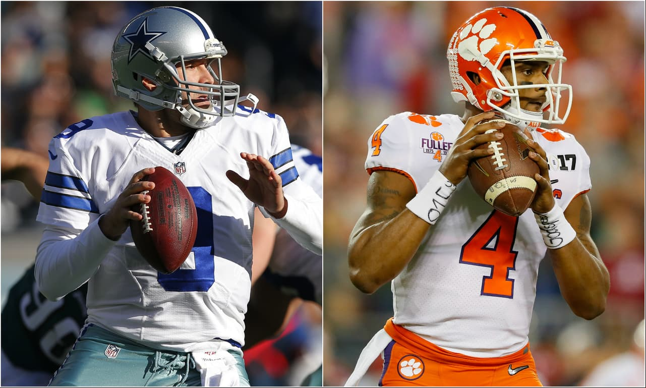 ¿Tony Romo, veterano de Dallas o Deshaun Watson, prospecto de Clemson?