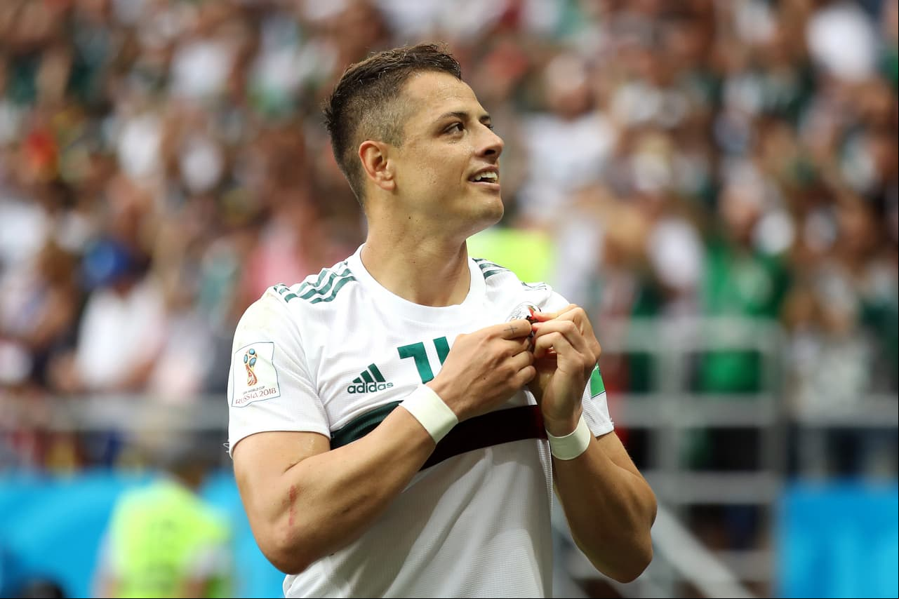 El 'Chicharito' le ha marcado goles a Canadá (Eliminatorias), Chile (Amistoso), Jamaica (Copa América Centenario), Costa Rica (Eliminatorias), Croacia (Amistoso), Portugal (Confederaciones), Trinidad y Tobago (Eliminatorias) y Corea del Sur (Mundial), rompiendo además el récord como goleador histórico de la selección de México.
