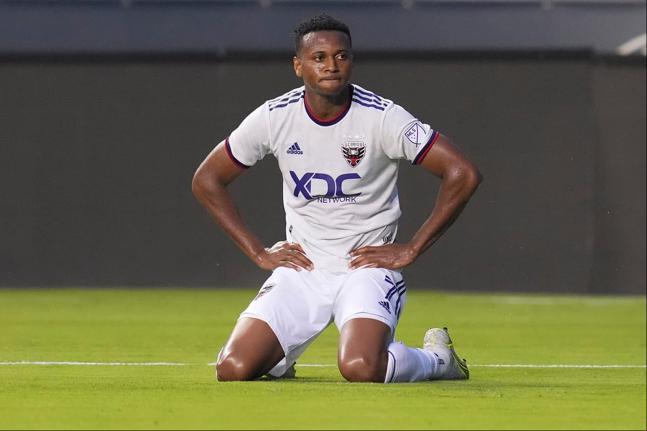 Frustración en el rostro del ecuatoriano Michael Estrada, delantero de D.C. United.
<br>