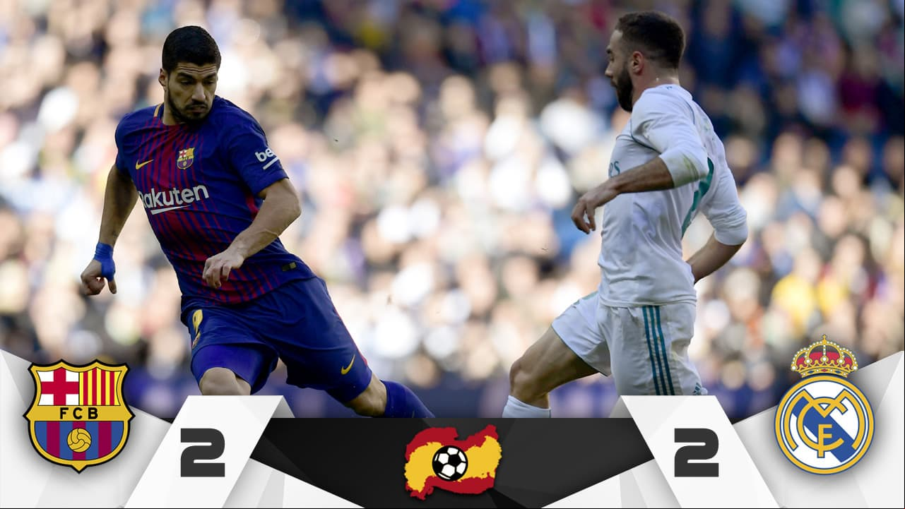 De principio a fin, polémico empate entre Barcelona y Real Madrid en el Clásico de España
