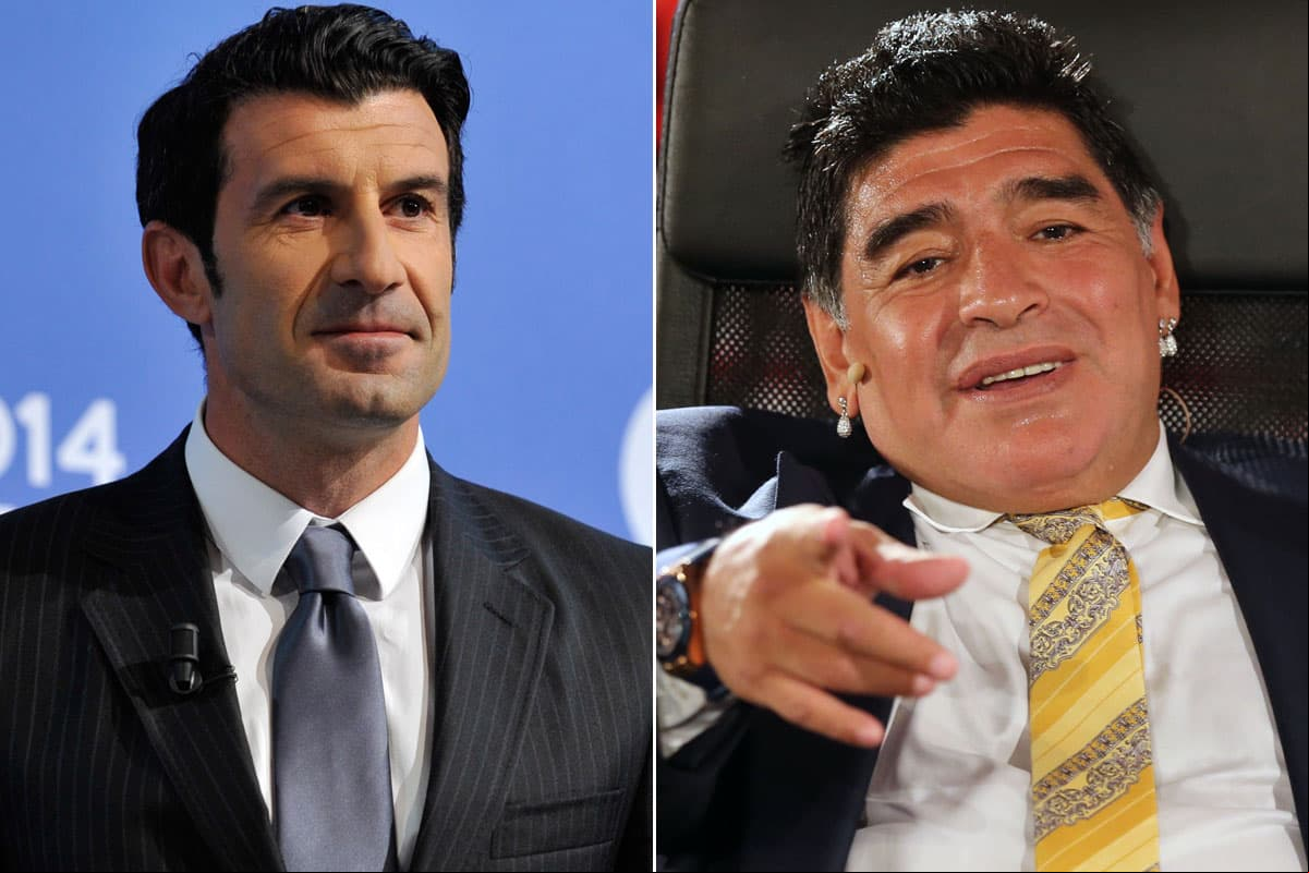 Figo responde a Maradona: ''Algunos sólo son conscientes cuando duermen''