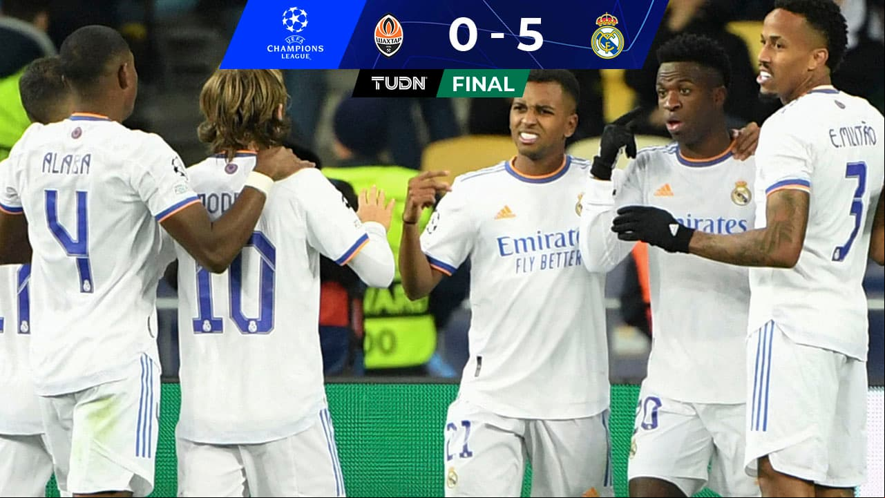¡La noche de Vini Jr.! Doblete, asistencia y Real Madrid aplastó al Shakhtar