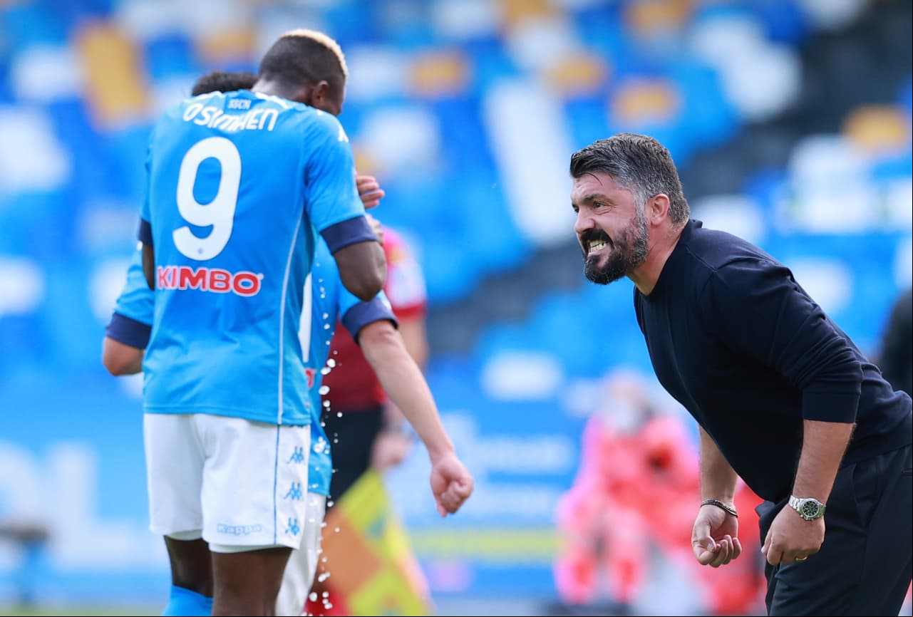 Gennaro Gattuso en partido correspondiente a la Serie A.