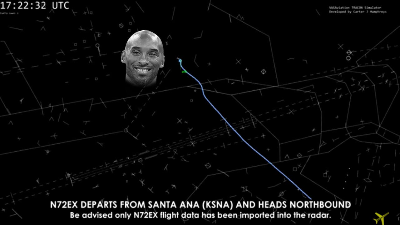 Las imágenes del radar al momento del accidente de Kobe Bryant