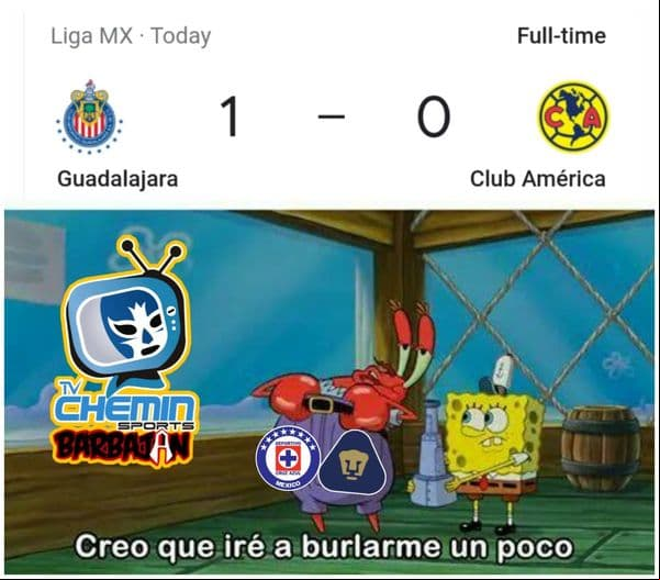 Con las victorias del Puebla 2-1 sobre el León y de Chivas 1-0 sobre el América, los memes encuentran la mejor excusa para salir y armar destrozos.