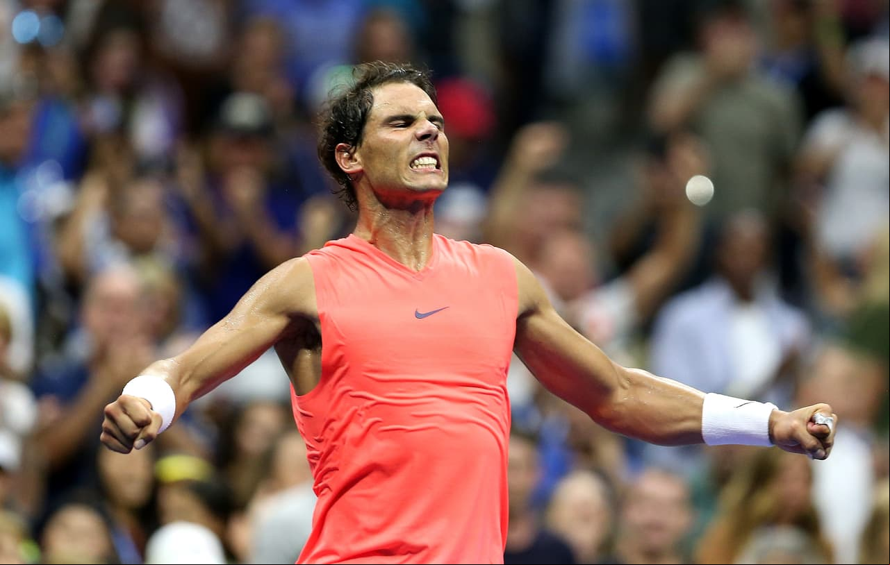 El manacorí sacó todo el coraje en su festejo en el US Open.