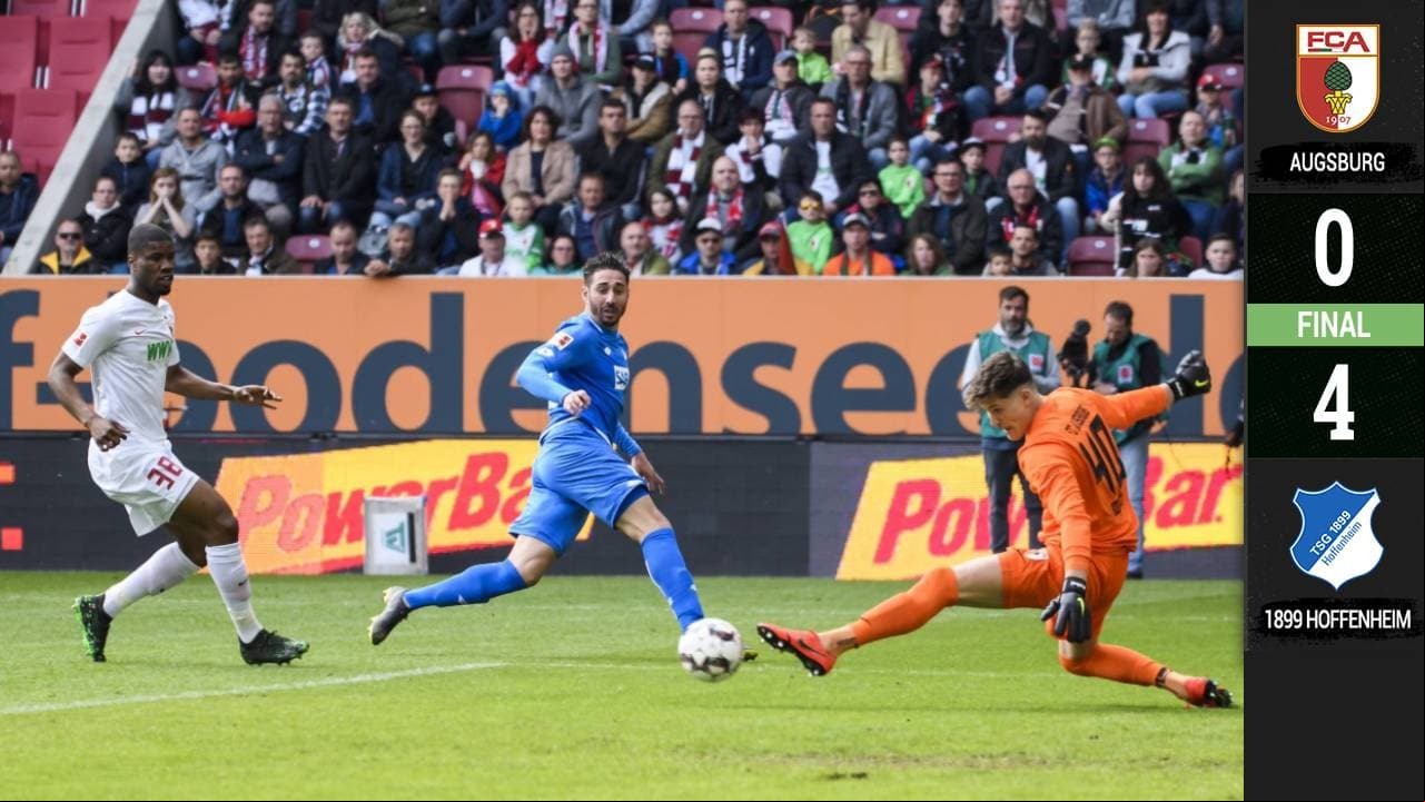 Triplete de Belfodil acerca al Hoffenheim a puestos europeos y al Augsburg al descenso