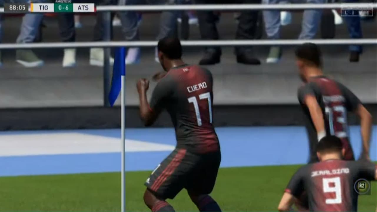 Luciano Acosta, el representante de Atlas, hizo lo que quiso con Francisco Venegas que no mostró habilidad en el futbol virtual.
