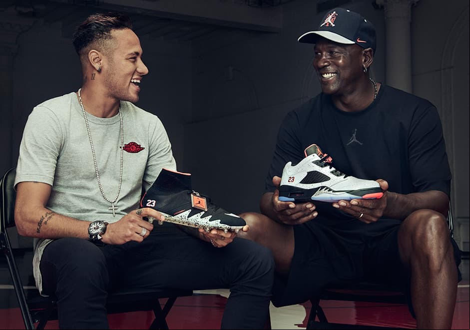 El brasileño fue el primer futbolista en colaborar con Jordan para crear y lanzar la colección en 2016 NJR X Jordan.