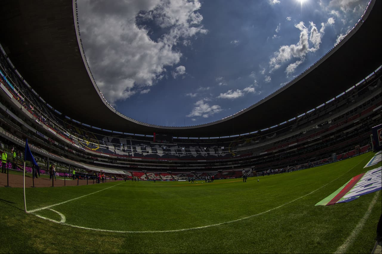 Así lucía la cancha del estadio Azteca, en condiciones inmejorables para presenciar el juego de la Máquina ante Bravos.