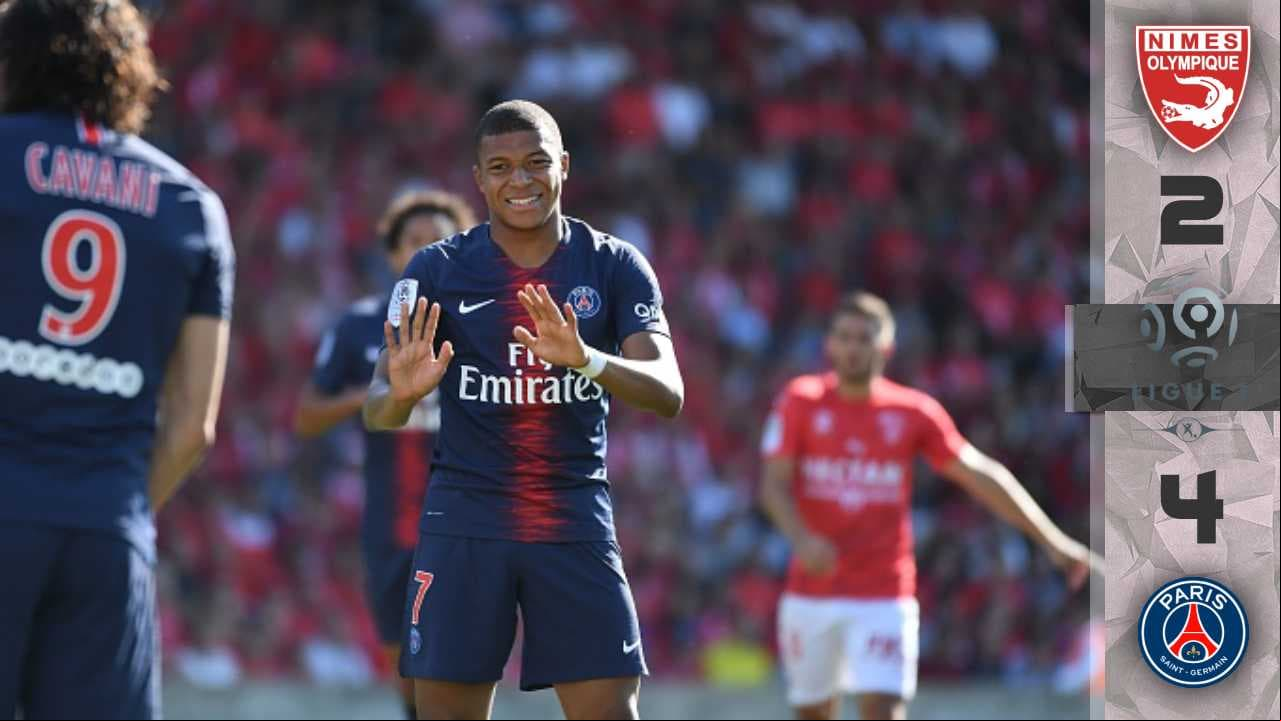 ¡Es una aplanadora! PSG goleó 4-2 al Nimes y es líder