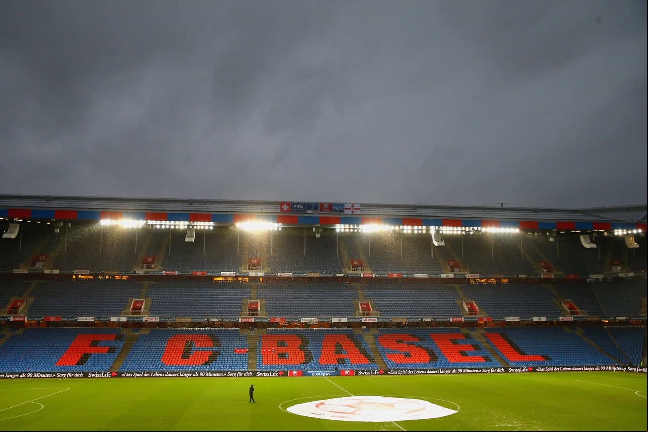 El cielo estaba encapotado en Basilea, que estaba pasada por lluvia.