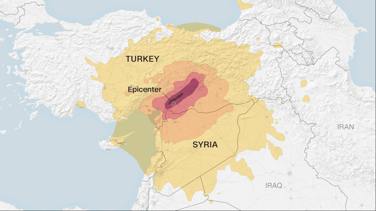 Turquía y Siria, países afectados por el terremoto.