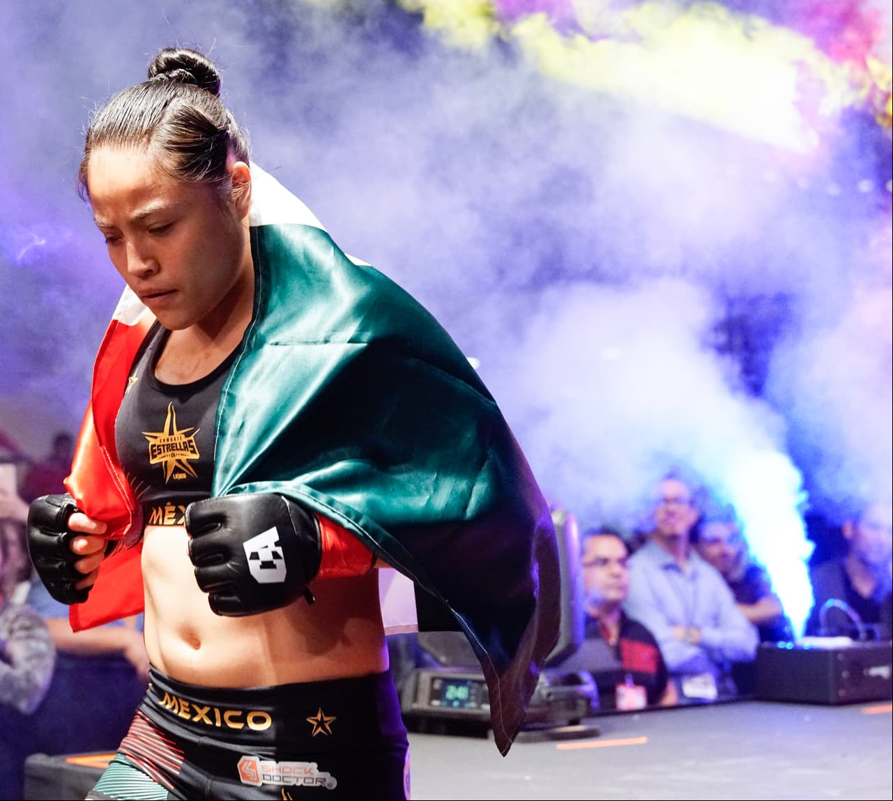 La fiesta del Combate Américas en el Gimnasio Nuevo León de Monterrey tuvo como protagonistas a la intensidad de las artes marciales mixtas y al luchador Alberto del Río.