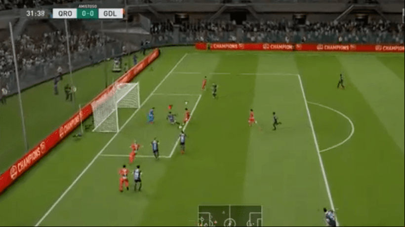 Chivas vence al Querétaro 0-2 con Beltrán en los controles del FIFA 20, sobre Marcel Ruiz.