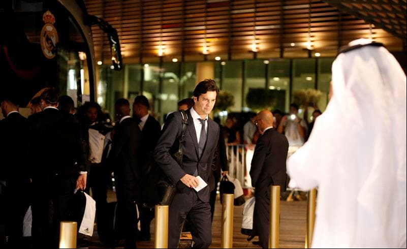 Los integrantes de Real Madrid llegaron a Abu Dhabi (Emiratos Árabes Unidos) para enfrentar en la Semifinal al Mundial de Clubes contra Kashima Antlers y mantenerse como campeón defensor del torneo.