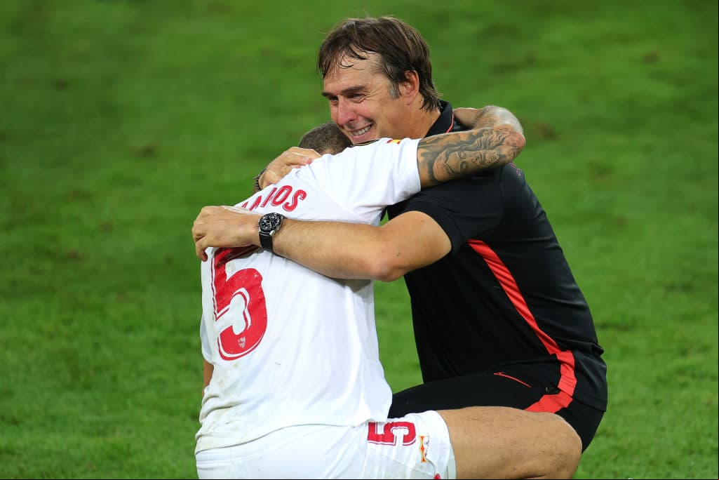 Las postales de la celebración del cuadro de Lopetegui tras imponerse al Inter en la final.