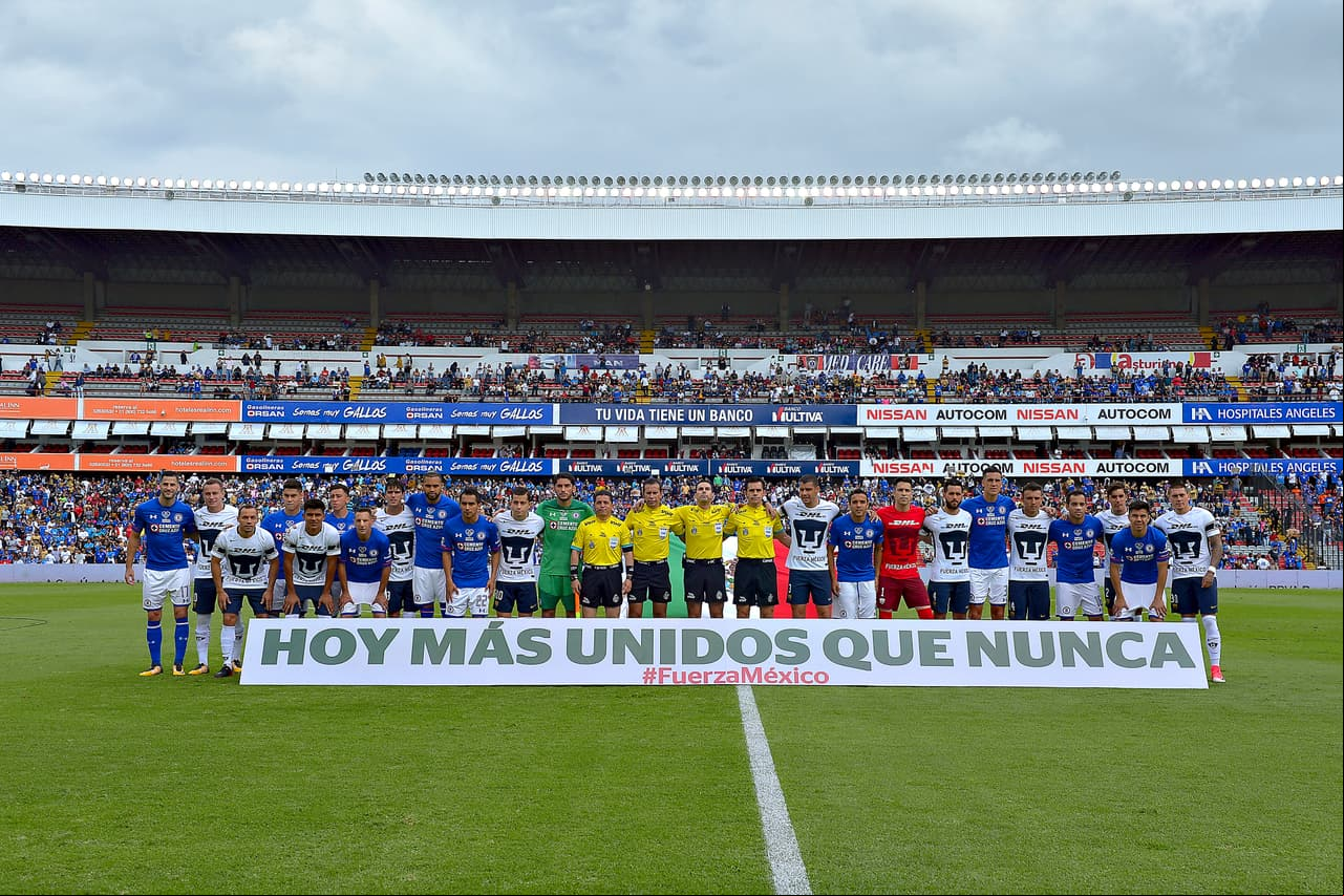 Pumas no fue local en Ciudad Universitaria luego que se prohibieran los eventos masivos en Ciudad de México como consecuencia del temblor del 19 de septiembre.