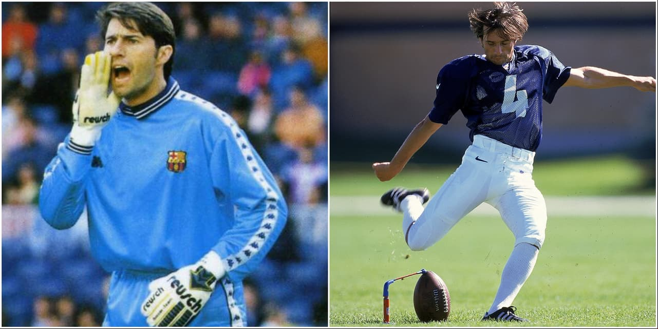 El portero del Barcelona, Jesús Angoy, no se quedó conforme con su trayectoria en la escuadra Blaugrana y jugó siete años en la NFL Europa con el equipo Barcelona Dragons, asimismo, jugó para Badalona Dracs y Bergamo Lions
<b>. </b>Durante 1999 rechazó una oferta de los Denver Broncos para jugar en la NFL.