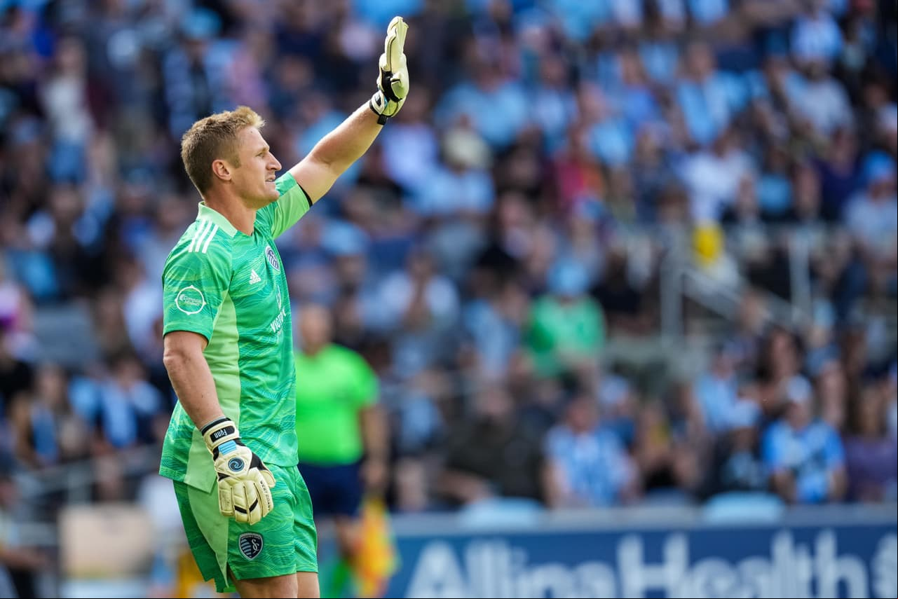 En el arco está la sobriedad de Tim Melia, portero de Sporting Kansas City.
<br>