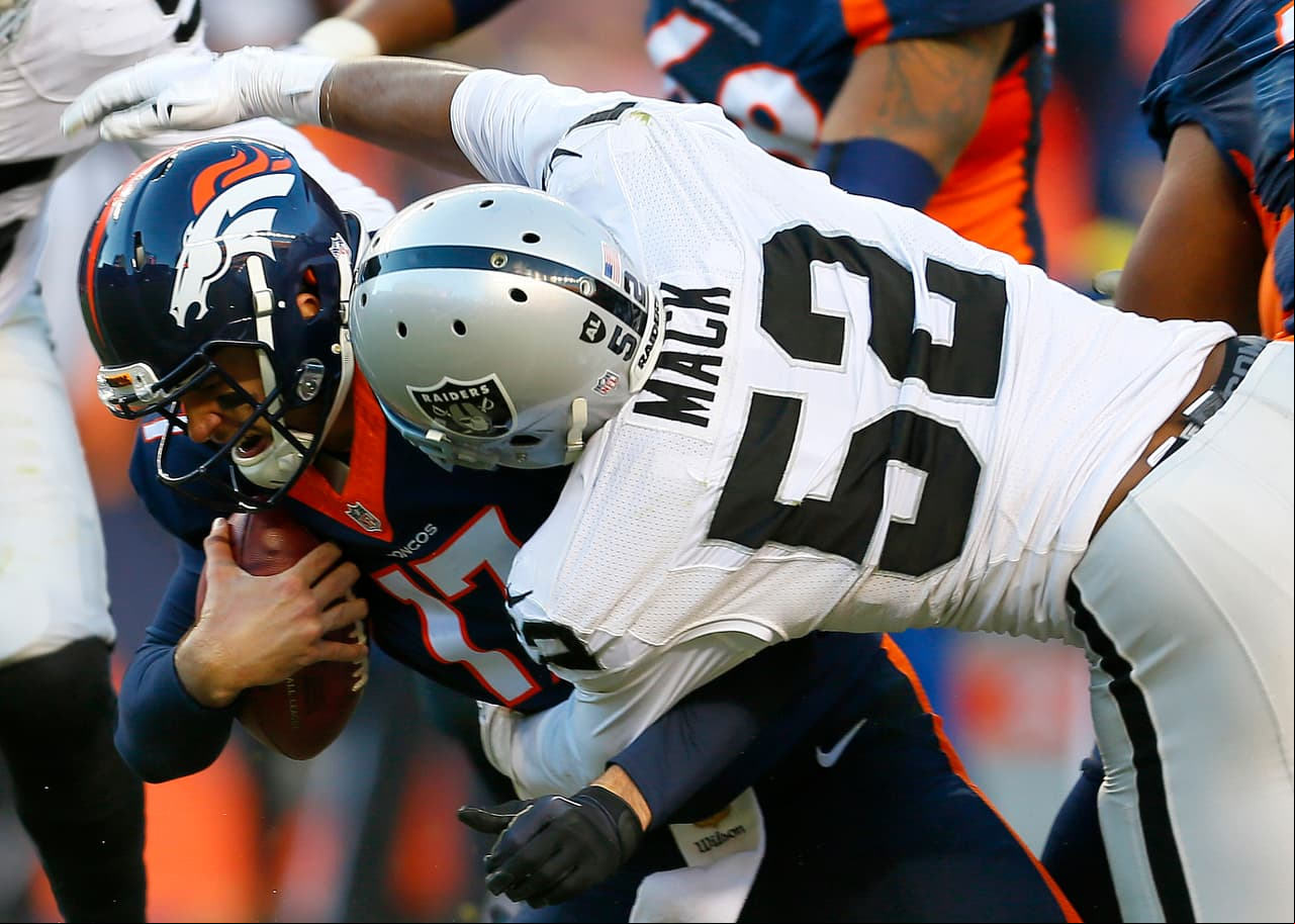 En su segundo año egresado de la Universidad de Buffalo, esta es la primera ocasión que Mack es el Defensivo de la Semana y primera para un liniero defensivo de los Raiders desde que lo fuera Lamarr Houston en 2012 (S7).