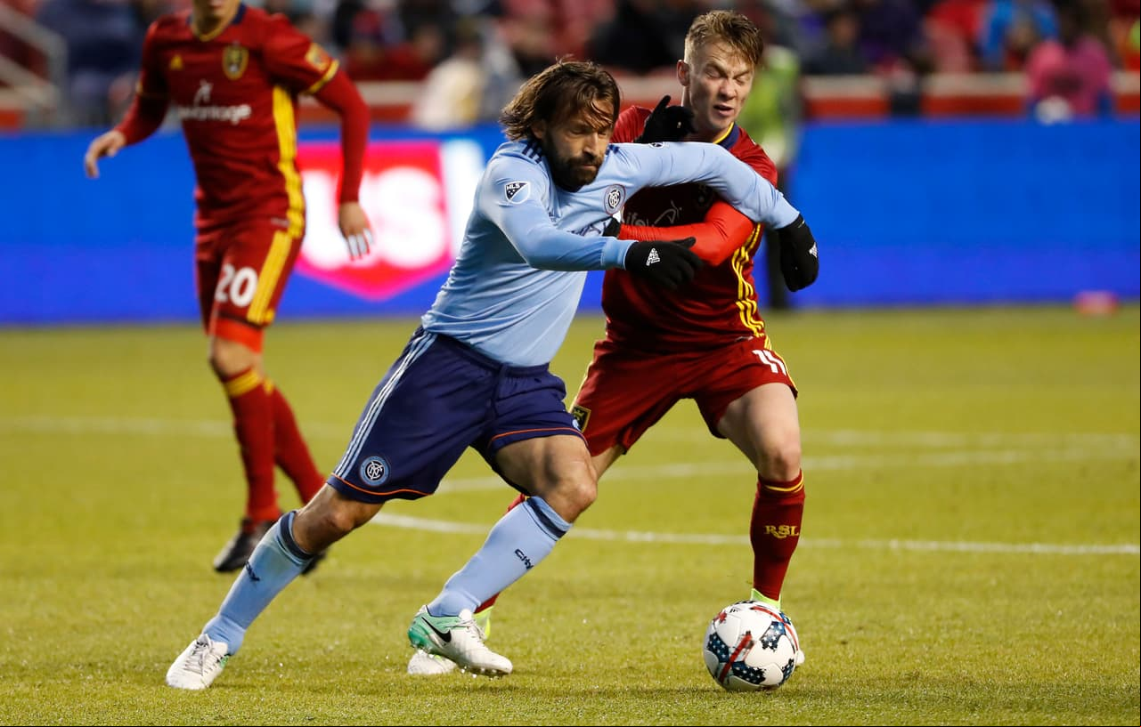 Andrea Pirlo volvió a jugar para NYCFC en la derrota por 2-1 ante RSL.