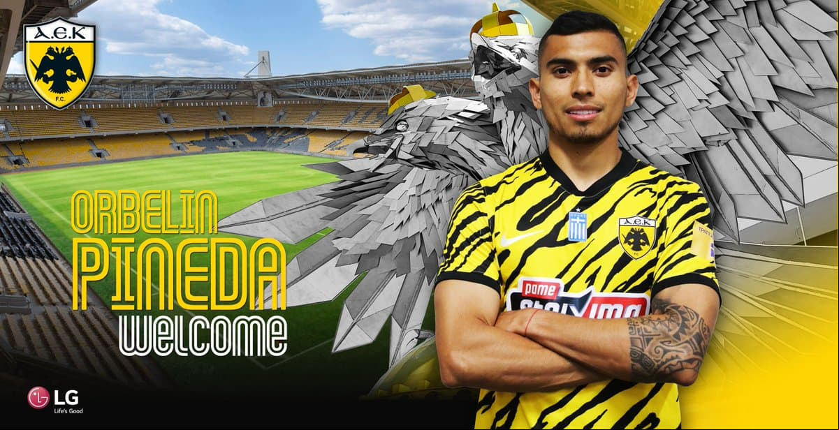 ¡Oficial! AEK de Atenas anuncia a Orbelin Pineda como su nuevo refuerzo