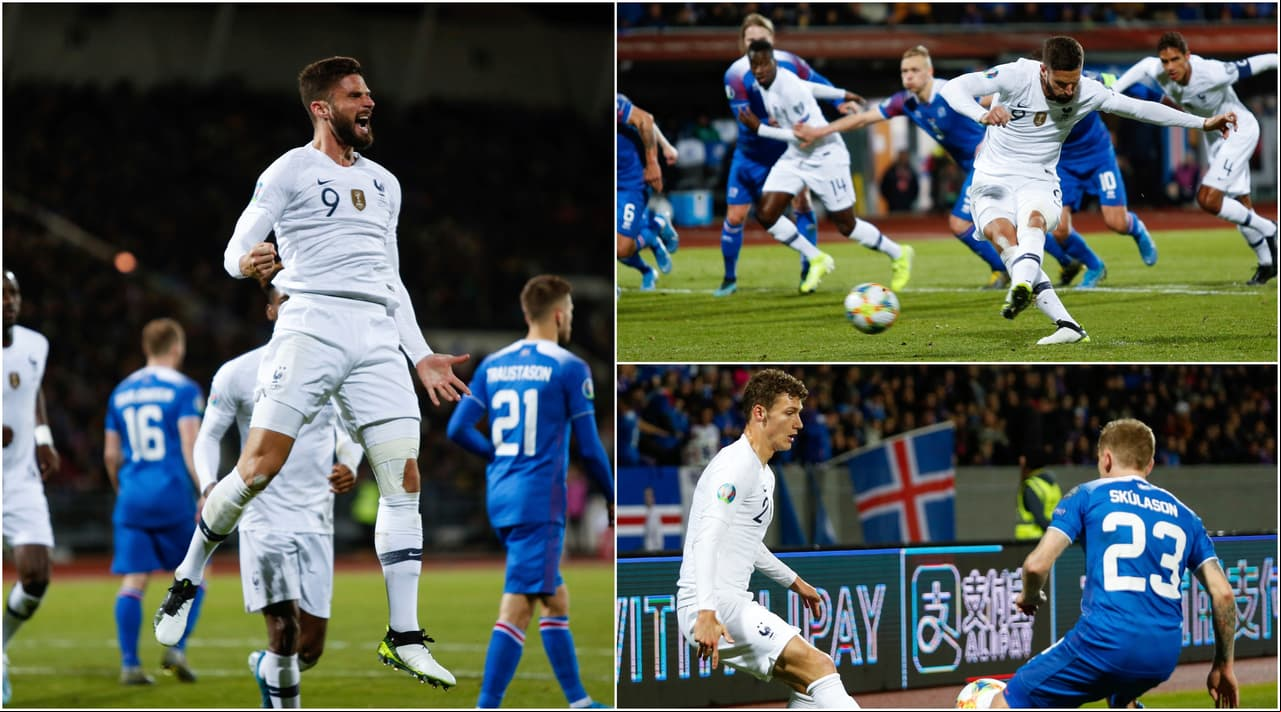 Francia derrota como visitante a Islandia, pero sigue en el segundo lugar del grupo H detrás de Turquía. Bastará un punto para asegurar su presencia en la Euro 2020.