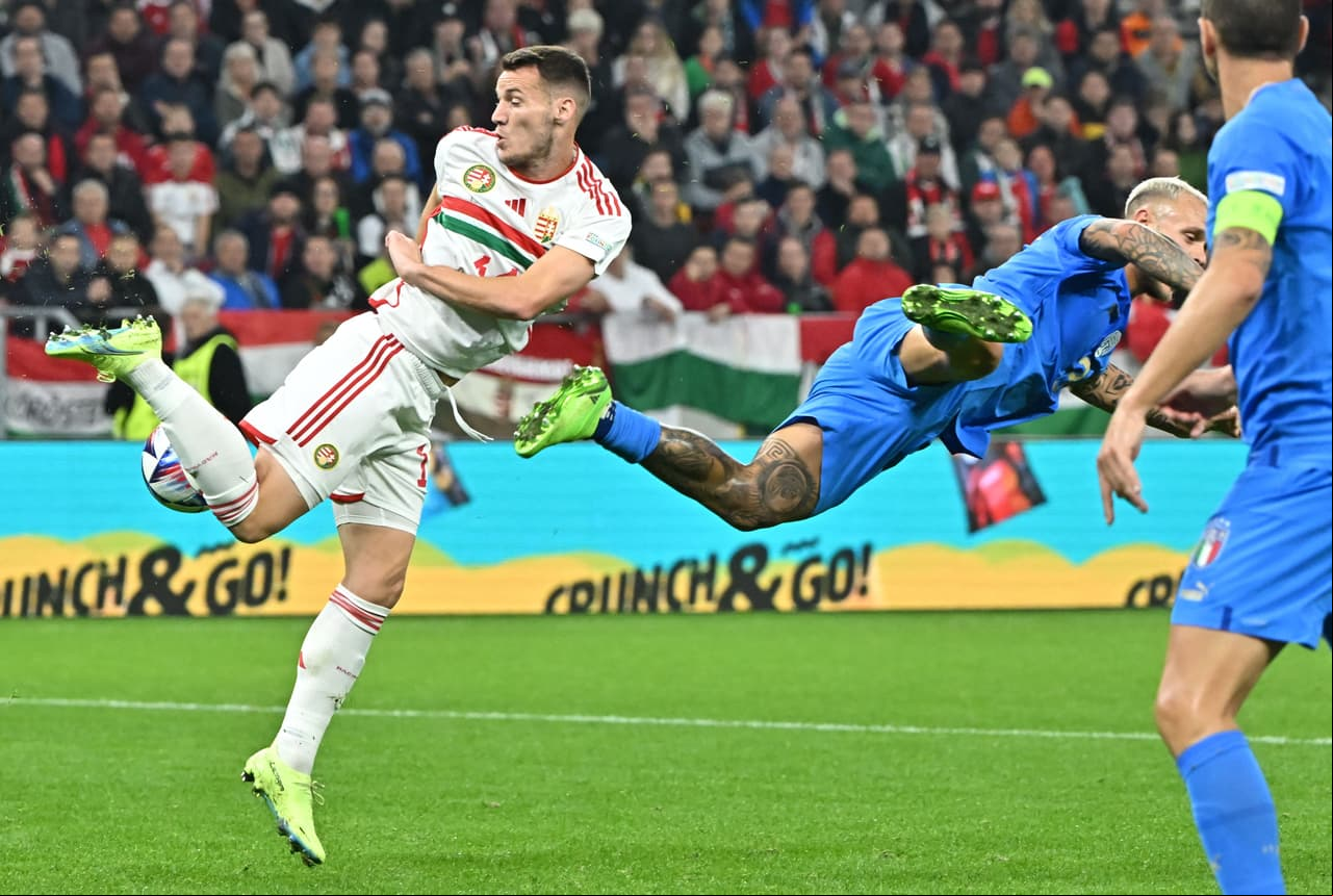 La escuadra Azzurra superó a Hungría por el pase al Final Four de la UEFA Nations League al ganar 0-2 de visitante; ingleses y alemanes empataron 3-3 en Wembley.
