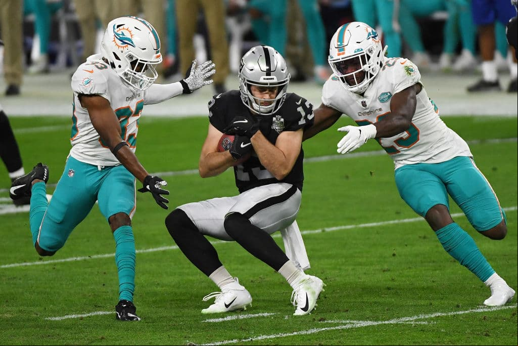 Los Miami Dolphins se aferraron y consiguieron el resultado en Las Vegas | Los Raiders dejaron de apretar en la segunda mitad del juego; Miami despertó y consiguió dejar el marcador 25-26.