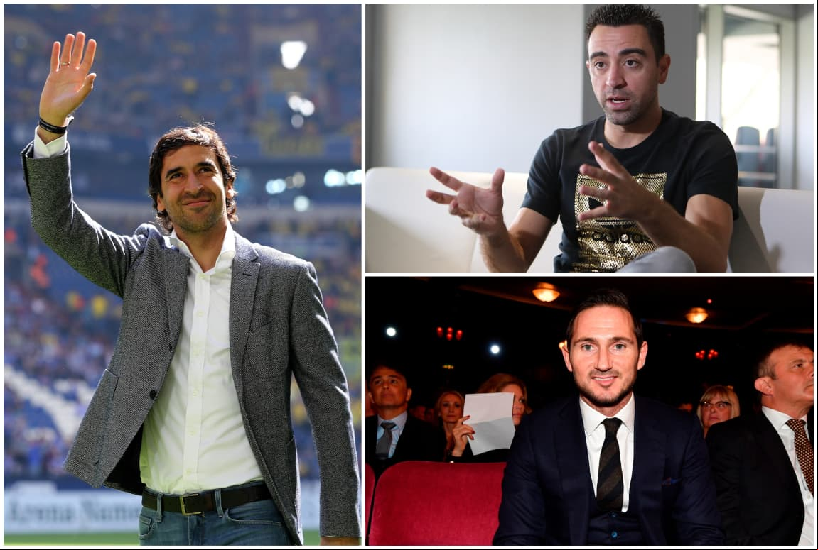 La lista es encabezada por Raúl González y Xavi Hernández, quienes recientemente han dejado claras sus intenciones de dirigir.