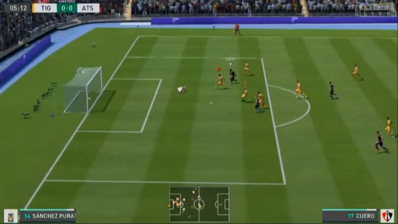Luciano Acosta, el representante de Atlas, hizo lo que quiso con Francisco Venegas que no mostró habilidad en el futbol virtual.