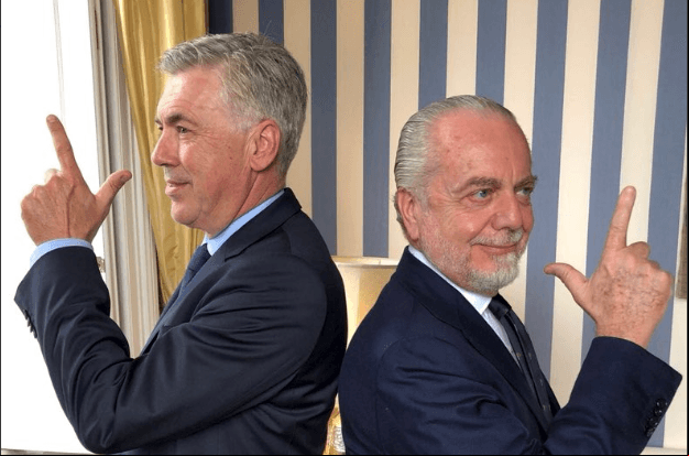 Carlo Ancelotti y Aurelio di Laurentis.