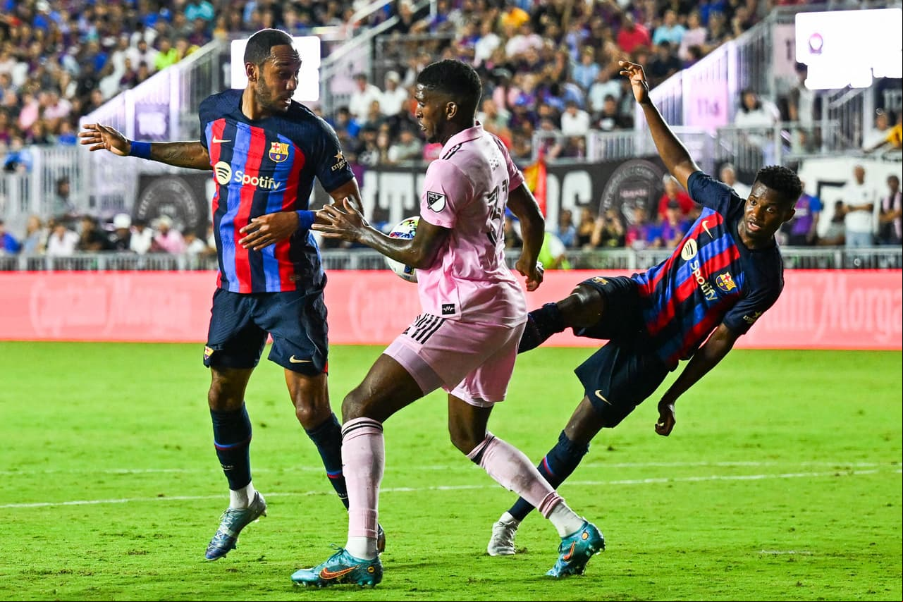 Inter Miami no metió ni las manos ante un Barcelona que se impuso con goles de Aumabeyang, Rapinha, Ansu Fati, Gavi, Depay y Dembélé.