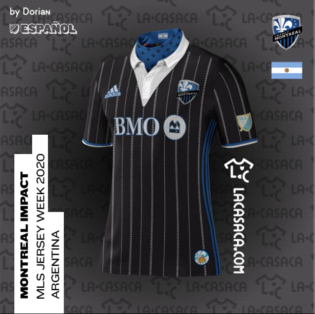 <b>Montreal Impact = Selección de Argentina</b>
<br>Montreal Impact es un equipo canadiense que ha tenido y tiene una notable cantidad de jugadores argentinos en su historia. La inspiración de La Casaca vio en el 
<i>jersey </i>del club de la provincia de Quebec algo asimilable al tradicional atuendo de los bailarines de tango.