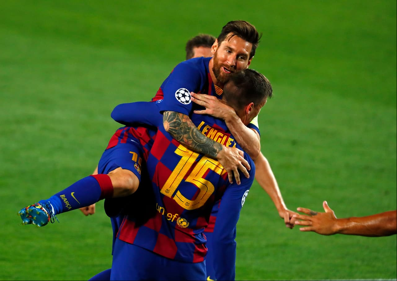 Lenglet adelantó a los culés aprovechando un tiro de esquina a los 10’.