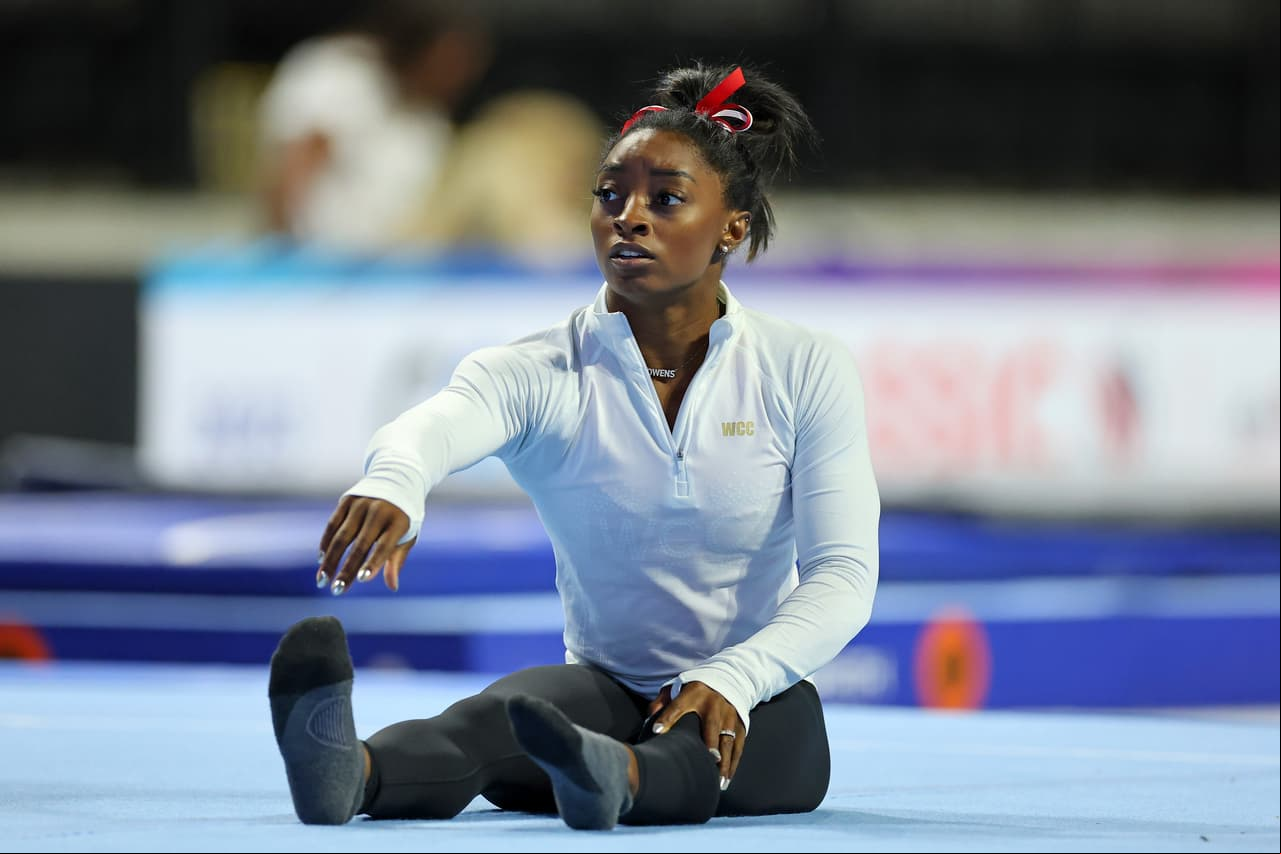 Simone Biles, gimnasta profesional estadounidense que regresa a la actividad