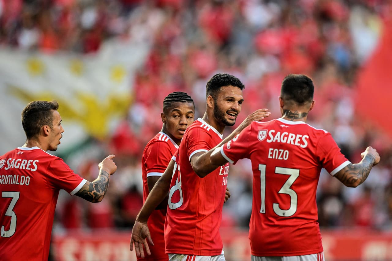 Las águilas golearon en el Estádio Da Luz al Midtjylland de Dinamarca y el duelo de vuelta será un trámite.