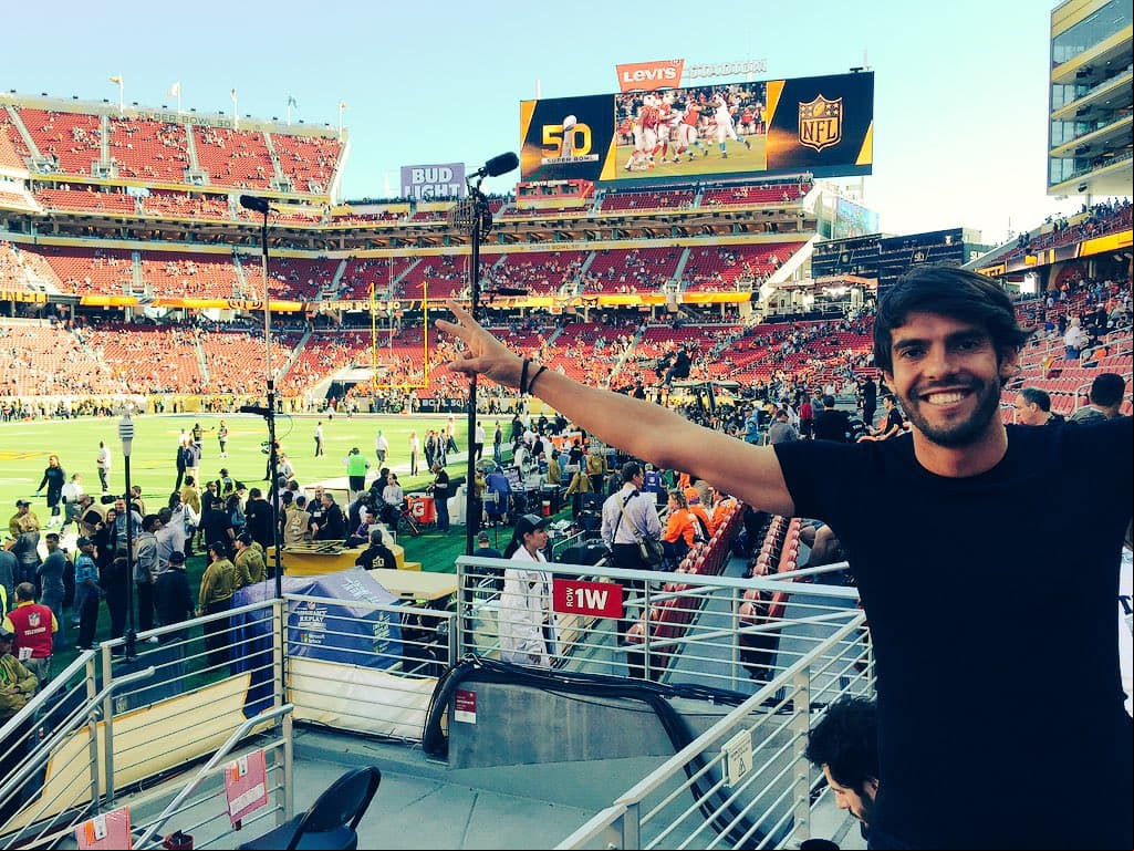 El brasileño Kaká compartió una foto desde el Levi's Stadium.