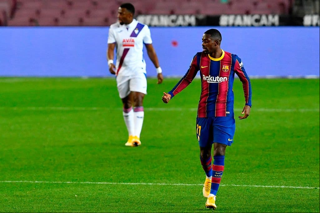 El Barcelona, sin Messi, iguala marcador ante el Eibar. Kike García le daba el triunfo a su equipo con gol al 57, pero fue Ousmane Dembelé quien salvó a los blaugranas y empató al minuto 67, durante la Jornada 16 de LaLiga.